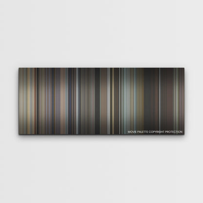 May December color palette canvas print: thousands of thin vertical stripes of color