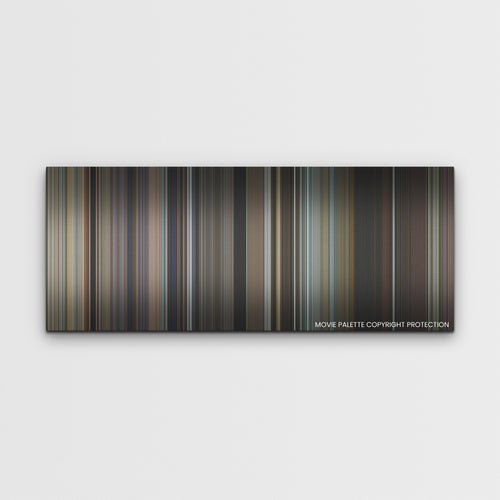 May December color palette canvas print: thousands of thin vertical stripes of color