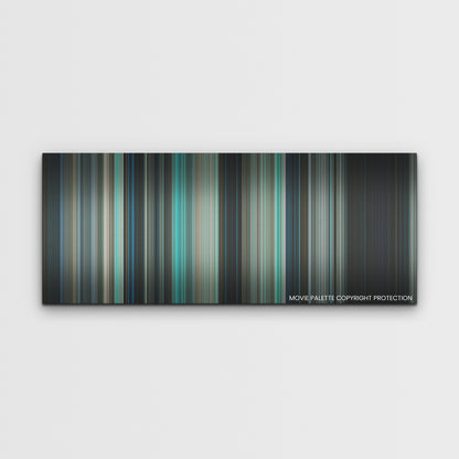 Night Swim color palette canvas print: thousands of thin vertical stripes of color