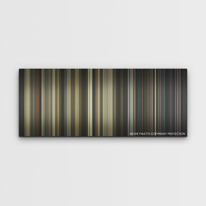 Ghostbusters: Afterlife color palette canvas print: thousands of thin vertical stripes of color