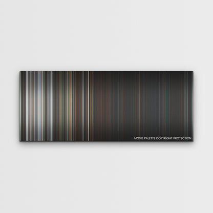X color palette canvas print: thousands of thin vertical stripes of color