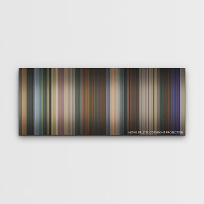Totally Killer color palette canvas print: thousands of thin vertical stripes of color