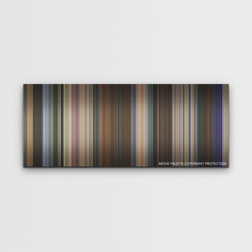 Totally Killer color palette canvas print: thousands of thin vertical stripes of color