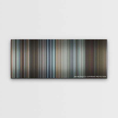 Extraction II color palette canvas print: thousands of thin vertical stripes of color