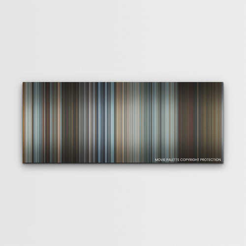 Extraction II color palette canvas print: thousands of thin vertical stripes of color