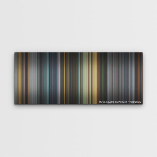 Shang-Chi and the Legend of the Ten Rings color palette canvas print: thousands of thin vertical stripes of color