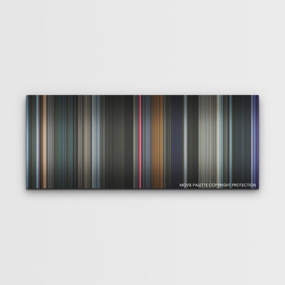 Smile 2 color palette canvas print: thousands of thin vertical stripes of color