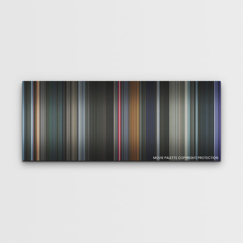 Smile 2 color palette canvas print: thousands of thin vertical stripes of color