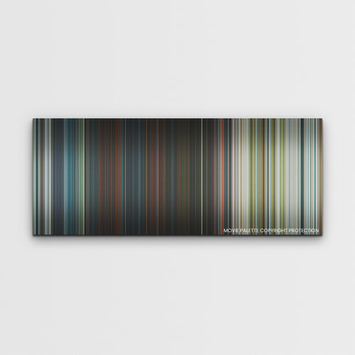 Meg 2: The Trench color palette canvas print: thousands of thin vertical stripes of color