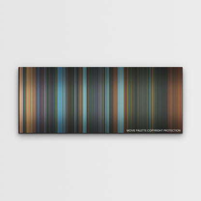 John Wick: Chapter 4 color palette canvas print: thousands of thin vertical stripes of color