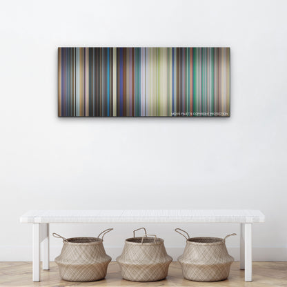 Sonic the Hedgehog 2 color palette canvas above a white bench with three woven baskets