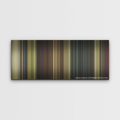 A Quiet Place Part II color palette canvas print: thousands of thin vertical stripes of color