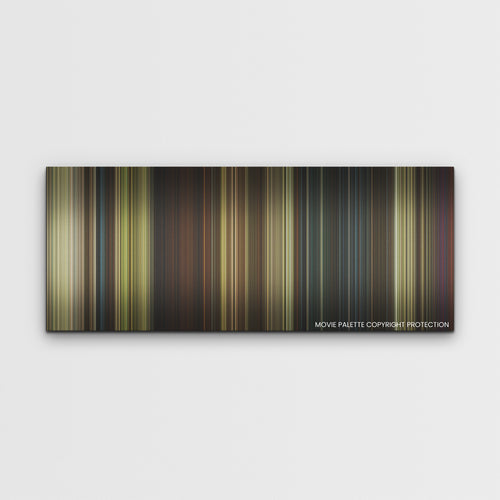 A Quiet Place Part II color palette canvas print: thousands of thin vertical stripes of color