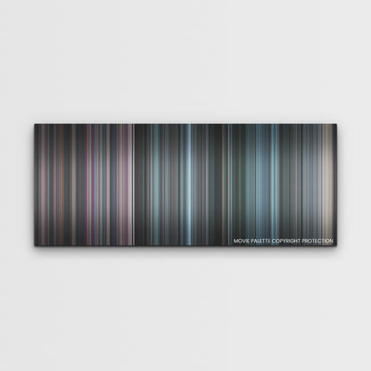 The Fix color palette canvas print: thousands of thin vertical stripes of color