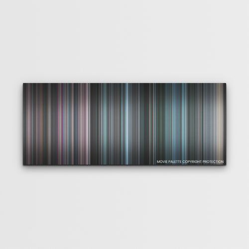 The Fix color palette canvas print: thousands of thin vertical stripes of color
