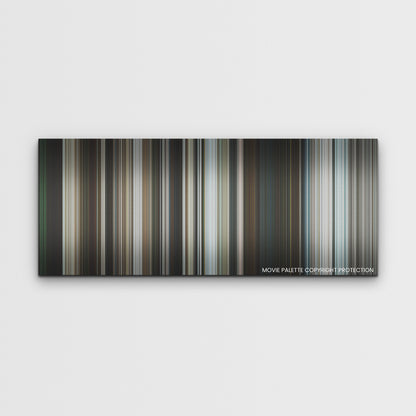 Road House color palette canvas print: thousands of thin vertical stripes of color