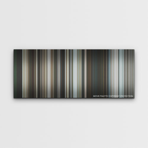 Road House color palette canvas print: thousands of thin vertical stripes of color
