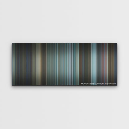 The Adam Project color palette canvas print: thousands of thin vertical stripes of color