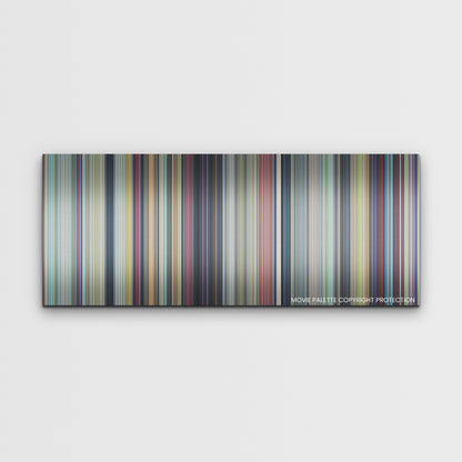 Suzume color palette canvas print: thousands of thin vertical stripes of color
