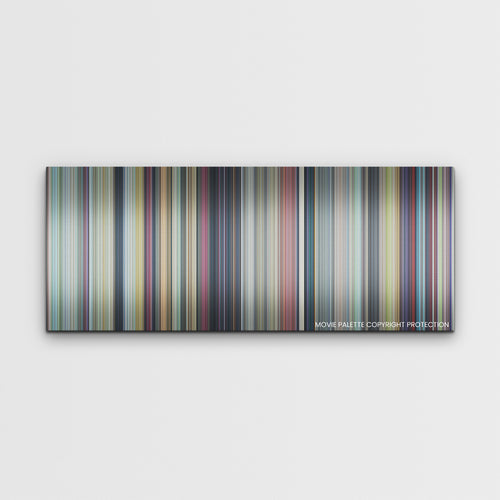 Suzume color palette canvas print: thousands of thin vertical stripes of color