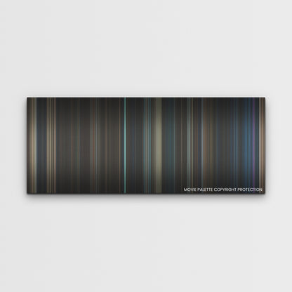 Haunted Mansion color palette canvas print: thousands of thin vertical stripes of color