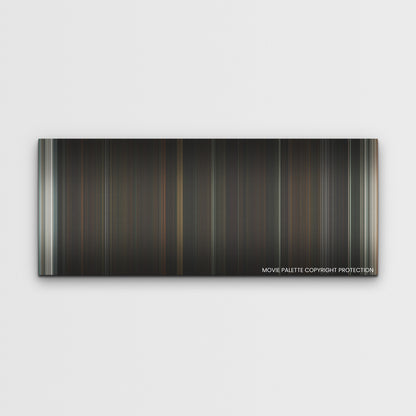 A Haunting in Venice color palette canvas print: thousands of thin vertical stripes of color