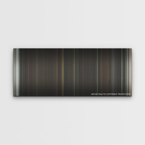 A Haunting in Venice color palette canvas print: thousands of thin vertical stripes of color