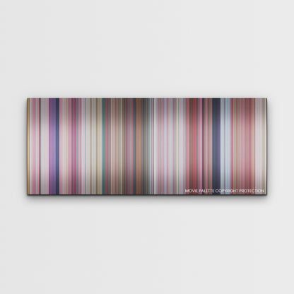 Barbie color palette canvas print: thousands of thin vertical stripes of color