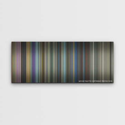 The Beekeeper color palette canvas print: thousands of thin vertical stripes of color