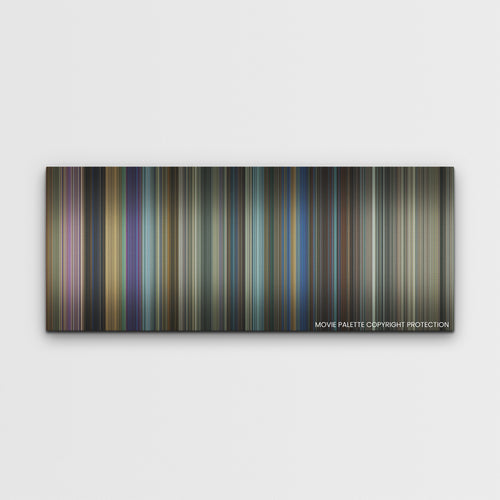 The Beekeeper color palette canvas print: thousands of thin vertical stripes of color