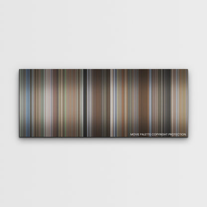A Family Affair color palette canvas print: thousands of thin vertical stripes of color