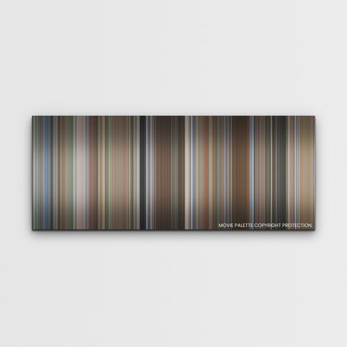 A Family Affair color palette canvas print: thousands of thin vertical stripes of color