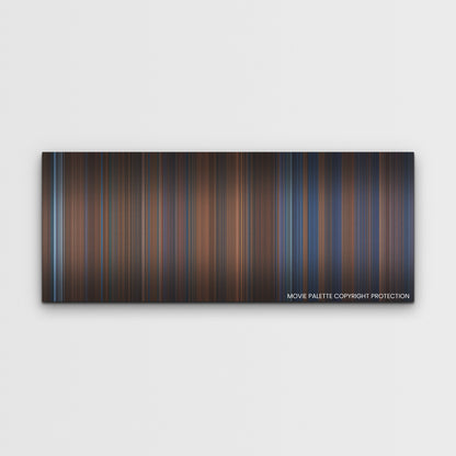 Violent Night color palette canvas print: thousands of thin vertical stripes of color