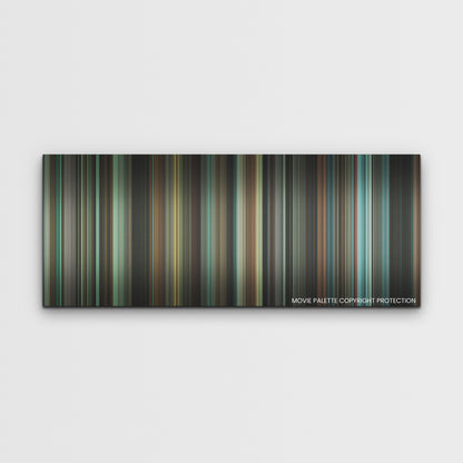 The Many Saints of Newark color palette canvas print: thousands of thin vertical stripes of color