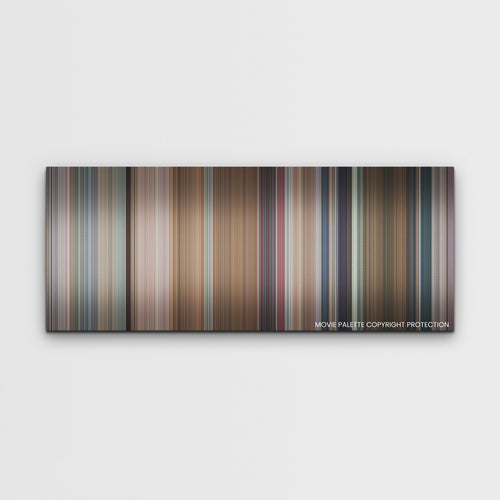 You People color palette canvas print: thousands of thin vertical stripes of color