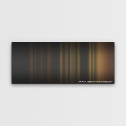 When Evil Lurks color palette canvas print: thousands of thin vertical stripes of color