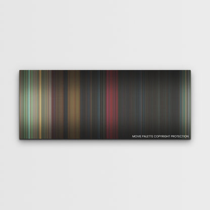 Bodies Bodies Bodies color palette canvas print: thousands of thin vertical stripes of color