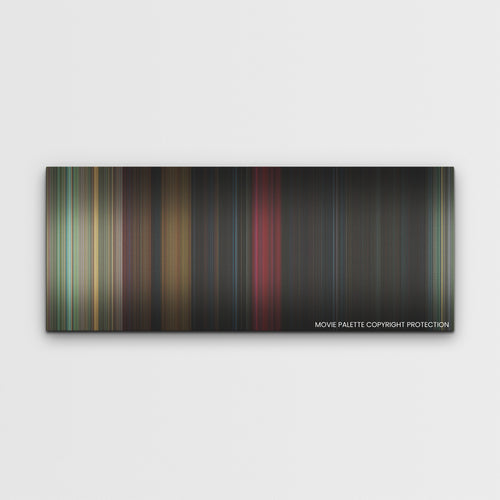 Bodies Bodies Bodies color palette canvas print: thousands of thin vertical stripes of color