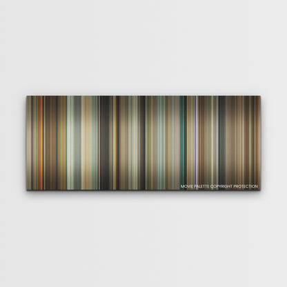 American Fiction color palette canvas print: thousands of thin vertical stripes of color