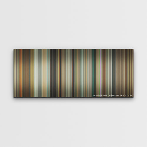 American Fiction color palette canvas print: thousands of thin vertical stripes of color
