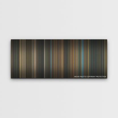 Nightmare Alley color palette canvas print: thousands of thin vertical stripes of color