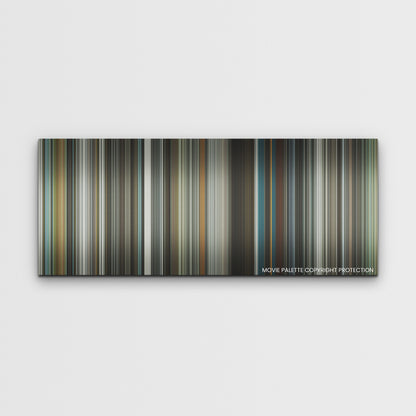 Spiderhead color palette canvas print: thousands of thin vertical stripes of color