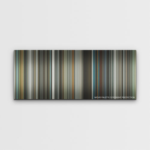 Spiderhead color palette canvas print: thousands of thin vertical stripes of color