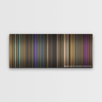 Monkey Man color palette canvas print: thousands of thin vertical stripes of color