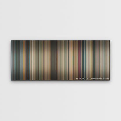 Beverly Hills Cop: Axel F color palette canvas print: thousands of thin vertical stripes of color