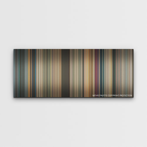 Beverly Hills Cop: Axel F color palette canvas print: thousands of thin vertical stripes of color