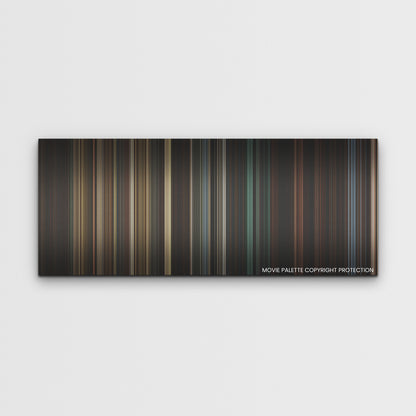 The Conjuring: The Devil Made Me Do It color palette canvas print: thousands of thin vertical stripes of color