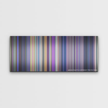 Space Jam: A New Legacy color palette canvas print: thousands of thin vertical stripes of color