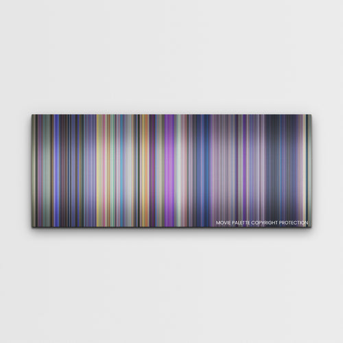 Space Jam: A New Legacy color palette canvas print: thousands of thin vertical stripes of color