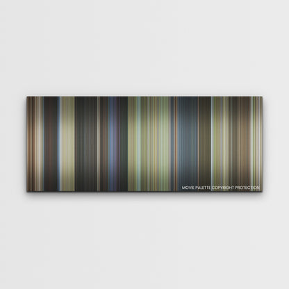 Strays color palette canvas print: thousands of thin vertical stripes of color